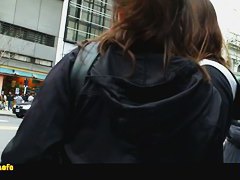 Street candid is caught on camera by a guy