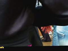 Street candid is caught on camera by a guy