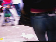 Street candid is caught on camera by a guy