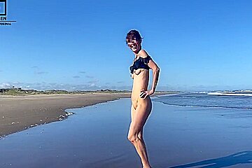 Strip And Dance On The Beach She Loves Utterly Stark Naked