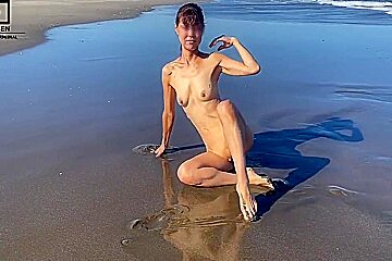 Strip And Dance On The Beach She Loves Utterly Stark Naked