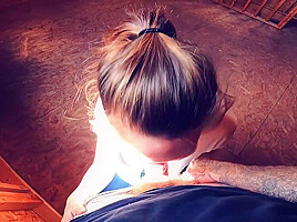 Submissive Friend Sucks Me Dry In Lowes & Home Depot - Facial!
