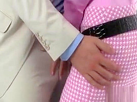 Subservient Whore Gets All Over The Huge Jock Of Her Boss