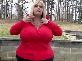 Suzie Topless Smoking Outside