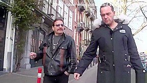 Tattooed dutch hooker riding tourists cock