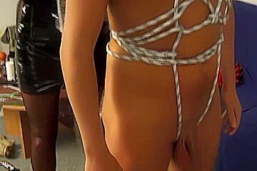 The Buck Has Invited A Submissive teen 18+ To His Home And Is Playing With Her