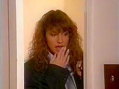 The behavior of two blonde women, excites a brunette 