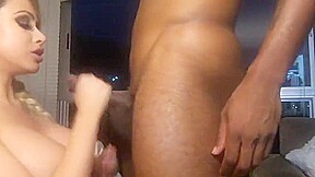 This latin blonde babe loves a black dick