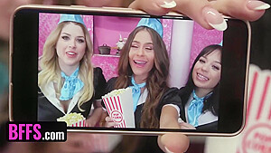 Three Naughty Waitresses Want To Earn Bigger Tips With Aria Valencia, Nicole Aria And Riley Reign