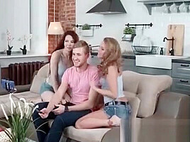 Threesome with two cute girls