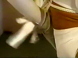 Tied In Her White Satin Underpants