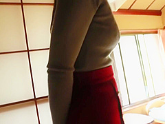 Tiny Japanese Babe Outdoors Showing Boobs Off