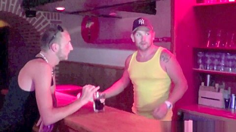 Tow badboys fucking hard in pubic bar - BadBoysFuckers
