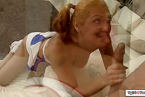 Trans Cheerleader Assfucked With Big T And Jessy Dubai