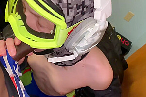 Trans Girl Drone Sucks Dick In Cum Covered Puffy Jacket