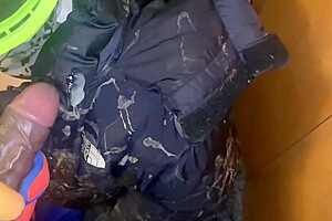 Trans Girl Drone Sucks Dick In Cum Covered Puffy Jacket