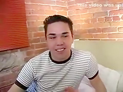 Troy and cute twink get creamy!