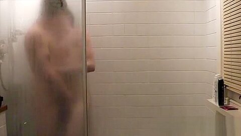 Twink boys play in the shower