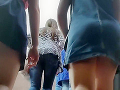 Two Girlfriends With Plump Asses