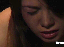 Two Tied Up Lesbian Slaves Whipped And Punished By Mistress