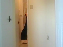Unaware Wife after her shower
