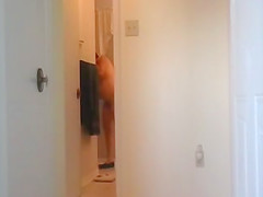 Unaware Wife after her shower