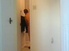 Unaware Wife after her shower