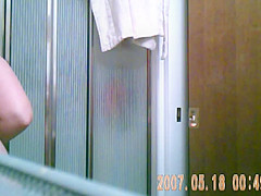 Unaware Wife showing her titties before shower