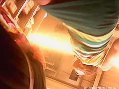 Upskirt in supermarket in Feurs, Loire, France 23-07-2012