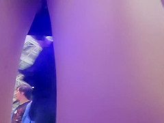 Upskirt of adorable teen 18+ girl in crowd
