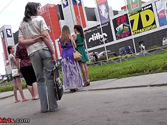 Upskirt view surprises with really appetizing ass
