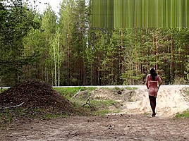 Velena - Nude walk along the road 