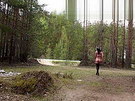 Velena - Nude walk along the road 