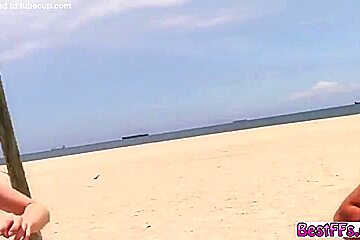 Volleyball turns into hardcore sex at the beach