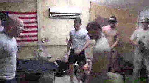 White soldier fucked by black military cock