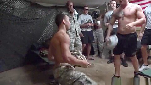 White soldier fucked by black military cock