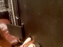 Wife enjoys a BBC through glory hole 1