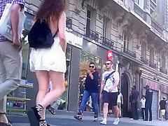 Windy upskirt 5 - Mini skirt with thong
