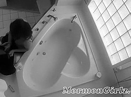 Young Mormon girls bathing