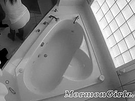 Young Mormon girls bathing