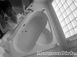 Young Mormon girls bathing