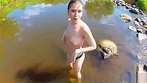 Young Russian Beauty Swam in The Lake and Gets Fucked Outdoors