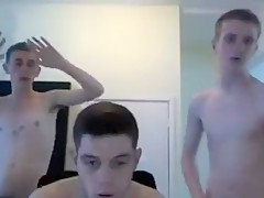 Young Trio On Webcam