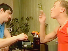 Young homo smokers passionately bareback until cumming