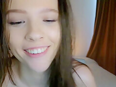 Young lady rubbing her pussy fast