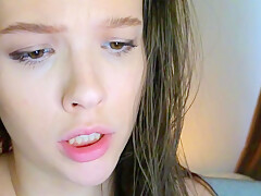 Young lady rubbing her pussy fast
