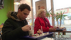 Younger Guy Picks Up Huge 80 Years Old Granny