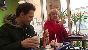 Younger Guy Picks Up Huge 80 Years Old Granny