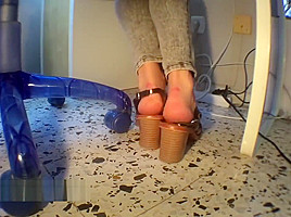 Your cd slutty secretary and her dipping shoeplay, to make you horny