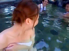 Yui Tatsumi Asian babe has sex outdoors